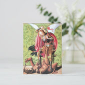 ST. MICHAEL, DRAGON EN JUSTITIE-prentenkaart Briefkaart (Staand voorkant)