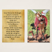 ST. MICHAEL, DRAGON EN JUSTITIE-prentenkaart Visitekaartjes (Voorkant /achterkant)