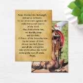 ST. MICHAEL, DRAGON EN JUSTITIE-prentenkaart Visitekaartjes (Bureau)
