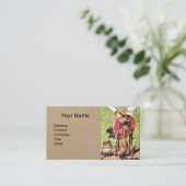 ST. MICHAEL, DRAGON EN JUSTITIE, Red Green Brown B Visitekaartje (Staand voorkant)