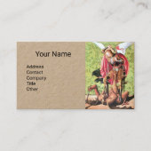 ST. MICHAEL, DRAGON EN JUSTITIE, Red Green Brown B Visitekaartje (Voorkant)