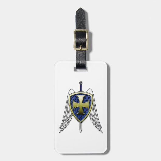 St. Michael - Dragon Scale Shield Bagagelabel (Voorkant verticaal)