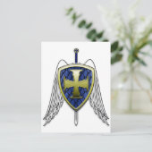 St. Michael - Dragon Scale Shield Briefkaart (Staand voorkant)