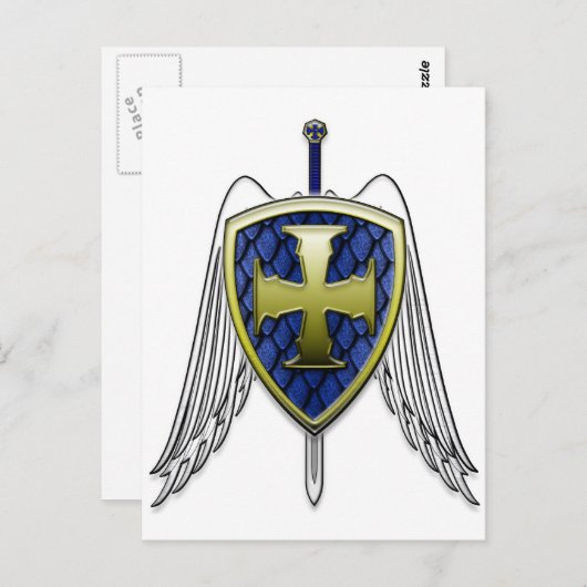 St. Michael - Dragon Scale Shield Briefkaart (Voorkant / Achterkant)