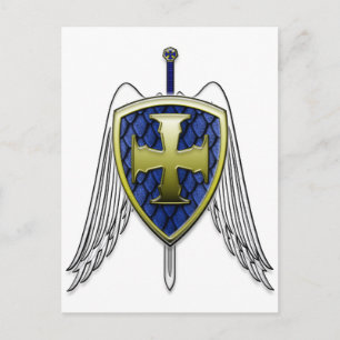 St. Michael - Dragon Scale Shield Briefkaart