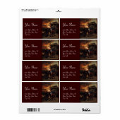 St. Michael en de Draak, bruin Etiket (Full Sheet)