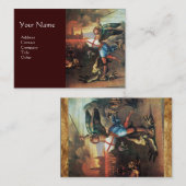 St. Michael en de Draak, bruin Visitekaartje (Voorkant / Achterkant)