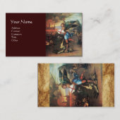 St. Michael en de Draak, bruin Visitekaartje (Voorkant / Achterkant)