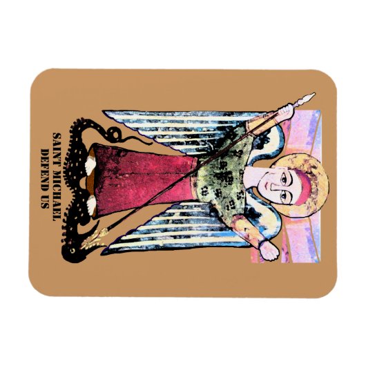 St. Michael en de draak Magneet (Horizontaal)