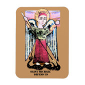 St. Michael en de draak Magneet (Verticaal)
