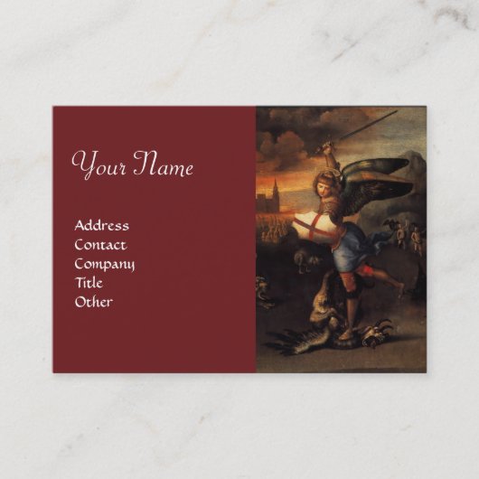 St. Michael en de Draak, Red Visitekaartje (Voorkant)
