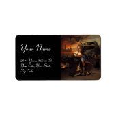 St. Michael en de Draak, zwart Etiket (Voorkant)