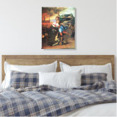 St MICHAEL EN DE DRACEN Canvas Afdruk (Insitu (Slaapkamer))