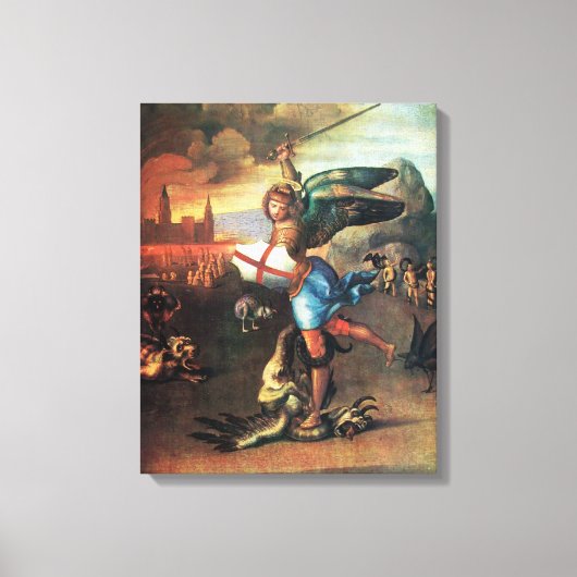 St MICHAEL EN DE DRACEN Canvas Afdruk (Voorkant)