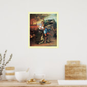 St MICHAEL EN DE DRACEN Poster (Keuken)