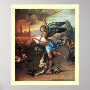 St MICHAEL EN DE DRACEN Poster