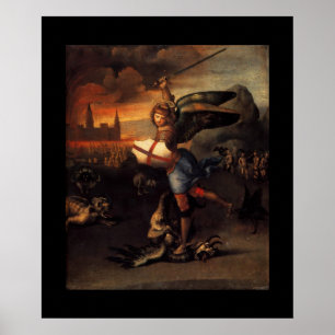 St MICHAEL EN DE DRACEN Poster