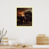 St MICHAEL EN DE DRACEN Poster (Keuken)