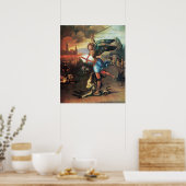 St. MICHAEL EN DE DRACHT Poster (Keuken)