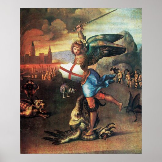 St. MICHAEL EN DE DRACHT Poster (Voorkant)