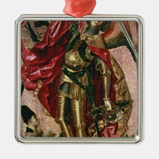 St. Michael en de Dragon Metalen Ornament (Voorkant)