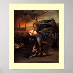 St. MICHAEL EN DE DRAGON Poster