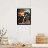 St. MICHAEL EN DE DRAGON Poster (Keuken)