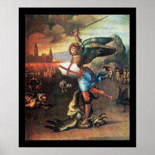 St. MICHAEL EN DE DRAGON Poster