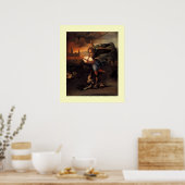 St. MICHAEL EN DE DRAGON Poster (Keuken)