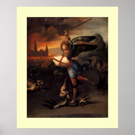 St. MICHAEL EN DE DRAGON Poster (Voorkant)