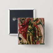St. Michael en de Dragon Vierkante Button 5,1 Cm (Voorkant /achterkant)