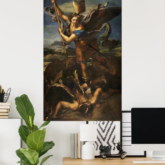 St. Michael en de Satan - Raphael Poster (Thuiskantoor)