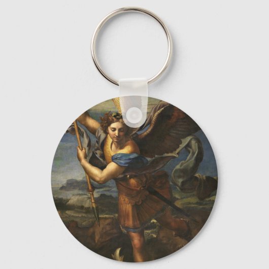 St. Michael en de Satan - Raphael Sleutelhanger (Voorkant)