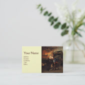 St. Michael en Dragon Brown Parchment Cream Visitekaartje (Staand voorkant)