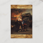 St. Michael en Dragon Brown Parchment Cream Visitekaartje (Achterkant)