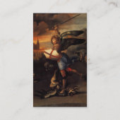 St. Michael en Dragon Brown Pearl Visitekaartje (Achterkant)