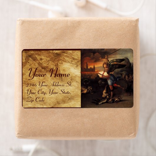 St. Michael en Dragon Etiket (Insitu)