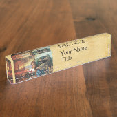 St. Michael en Dragon Parchment Naambordje (Zijkant)