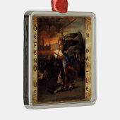 St. Michael en Dragon Prayer Metalen Ornament (Rechts)