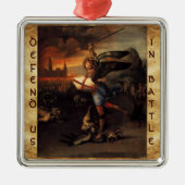 St. Michael en Dragon Prayer Metalen Ornament (Voorkant)