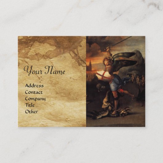 St. Michael en Dragon Visitekaartje (Voorkant)