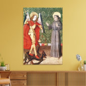 St. Michael en St. Francis of Assisi, c.1480 Canvas Afdruk (Insitu (Woonkamer))