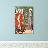 St. Michael en St. Francis of Assisi, c.1480 Canvas Afdruk (Insitu (Houten vloer))