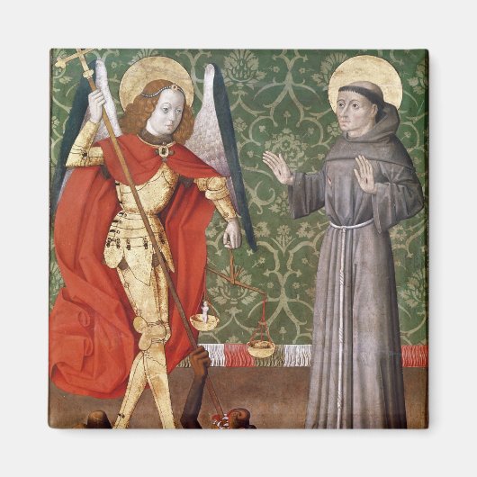 St. Michael en St. Francis of Assisi, c.1480 Magneet (Voorkant)