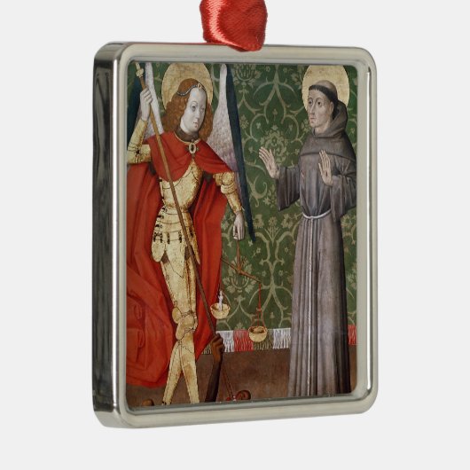 St. Michael en St. Francis of Assisi, c.1480 Metalen Ornament (Rechts)