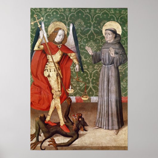St. Michael en St. Francis of Assisi, c.1480 Poster (Voorkant)
