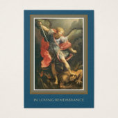 St. Michael Funeral Catholic Memorial Prayer Kaart (Voorkant)