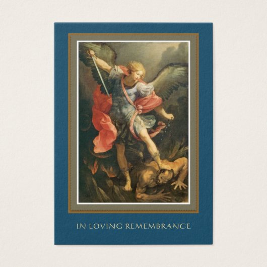 St. Michael Funeral Catholic Memorial Prayer Kaart (Voorkant)
