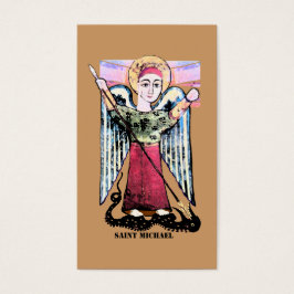 St Michael gebedskaart Visitekaartjes