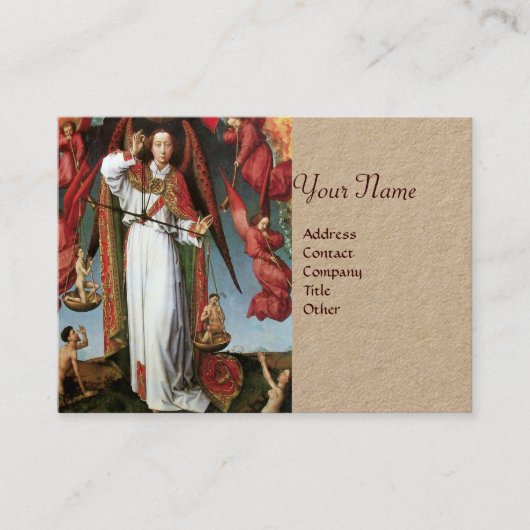 ST. MICHAEL IN DE LAATSTE RECHTSPERIODE Gold Metal Visitekaartje (Voorkant)